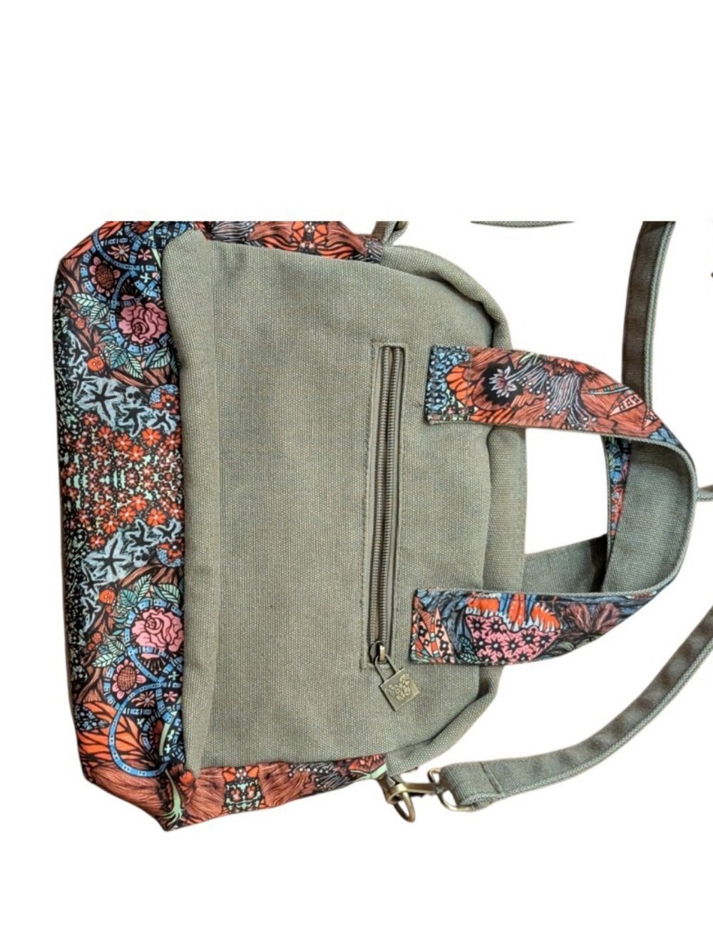 Butterfly Black Premium Canvas Shoulder Bag Floral Boho Crossbody Handbag - Picture 2 of 7
